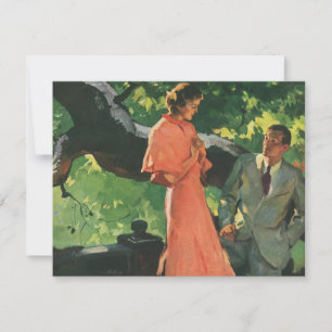 Vintage Love, Romance, Romantic, Save the Date Invitation