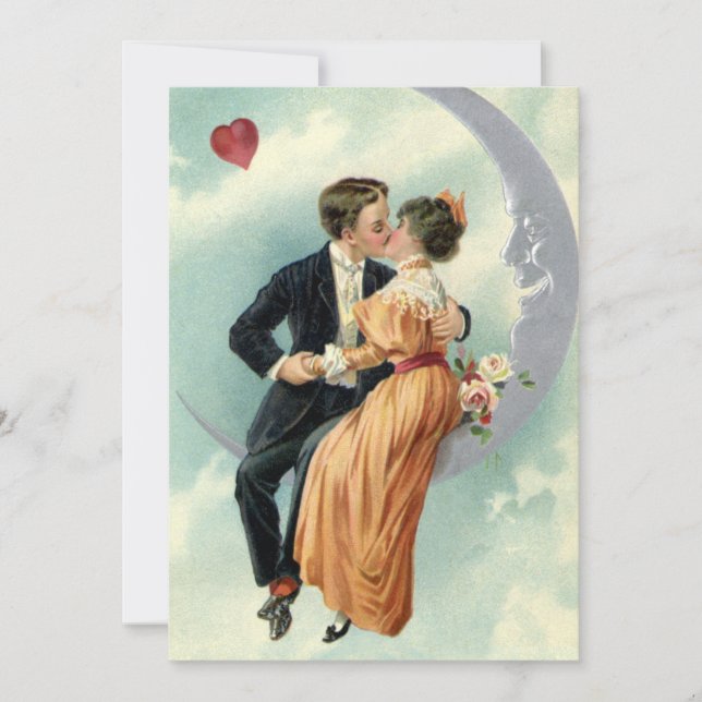 Vintage Love, Romance, Romantic, Save the Date Invitation (Front)
