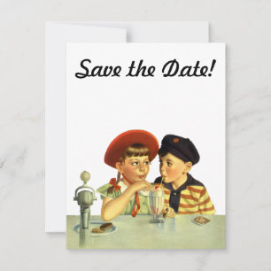 Vintage Love, Romance, Romantic, Save the Date Invitation
