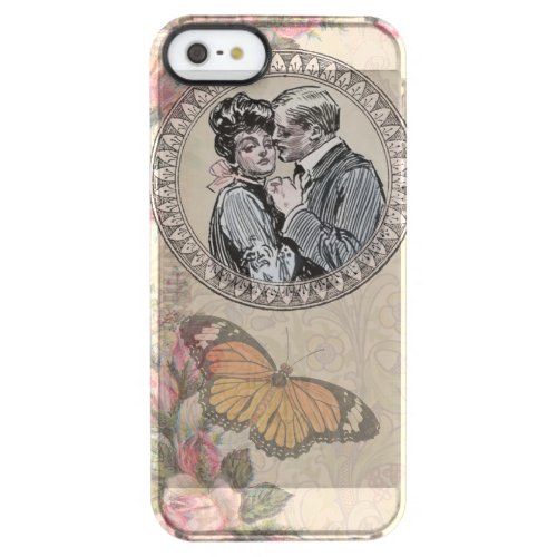Vintage Love Romantic Wedding Valentine Clear iPhone SE55s Case