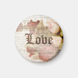 Vintage Love Roses Fine Art Magnet