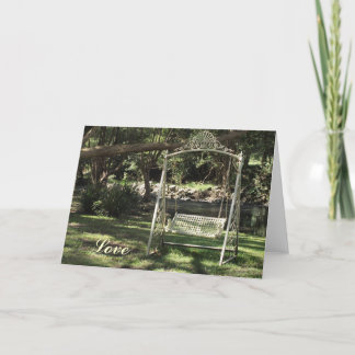 Vintage Love Seat Greeting Card