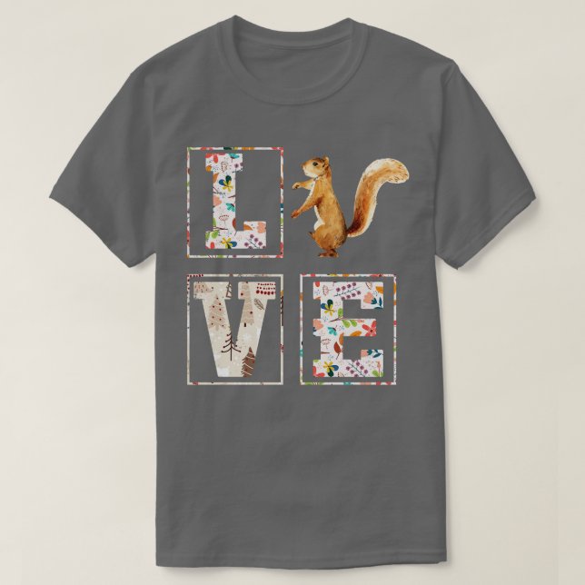 Vintage Love Squirrel T-Shirt (Design Front)