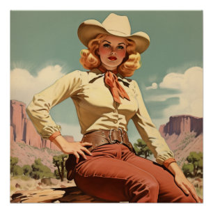  Vintage Love Stories: Wild West Whispers Poster