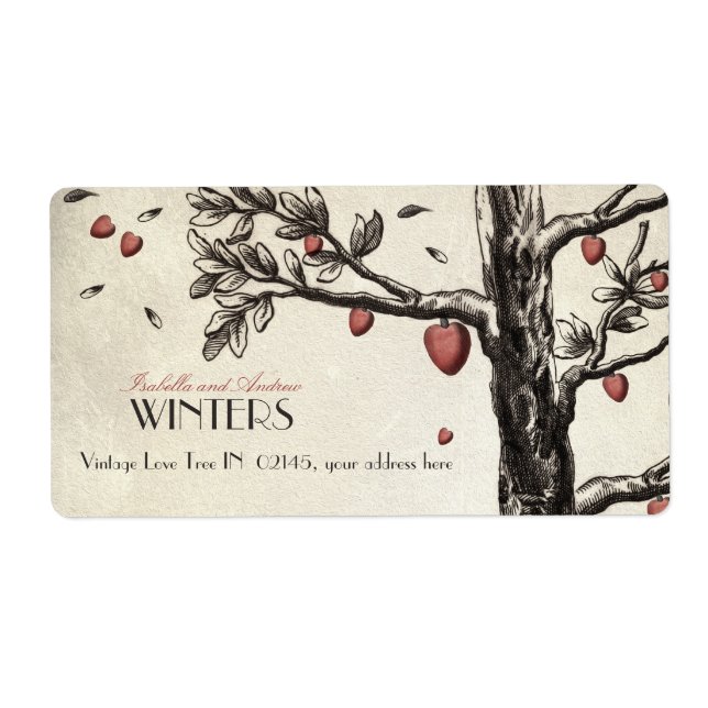 Vintage Love Tree Label (Front)