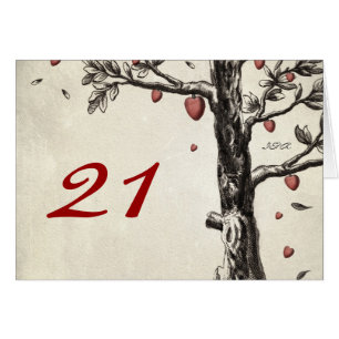 Vintage Love Tree - wedding Cards