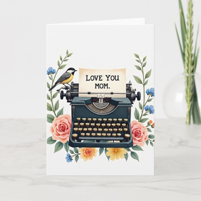 Vintage Love You Mom Card (Front)
