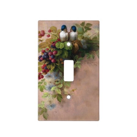 Vintage Lovebirds And Berries Switchplate Cover