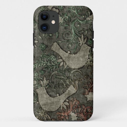 Vintage LoveBirds Embossed Print Case iPhone 5