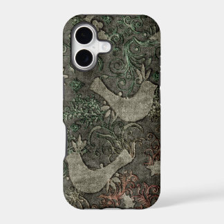 Vintage LoveBirds Embossed Print Case iPhone 5