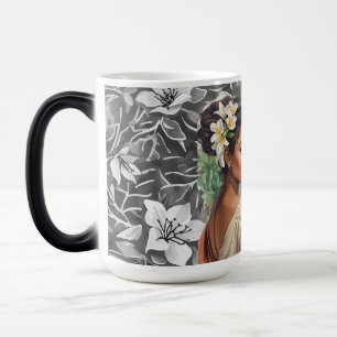 Vintage, Lovely Bali Women and Tropical Paradise Color Morph Mug