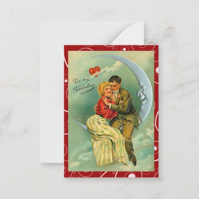 Vintage Lovers Moon Valentine Love Notes (Front)