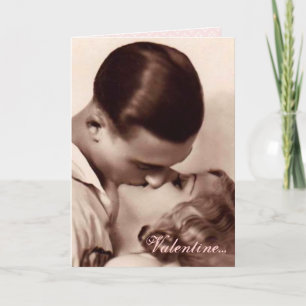 Vintage Lover's Valentine Holiday Card