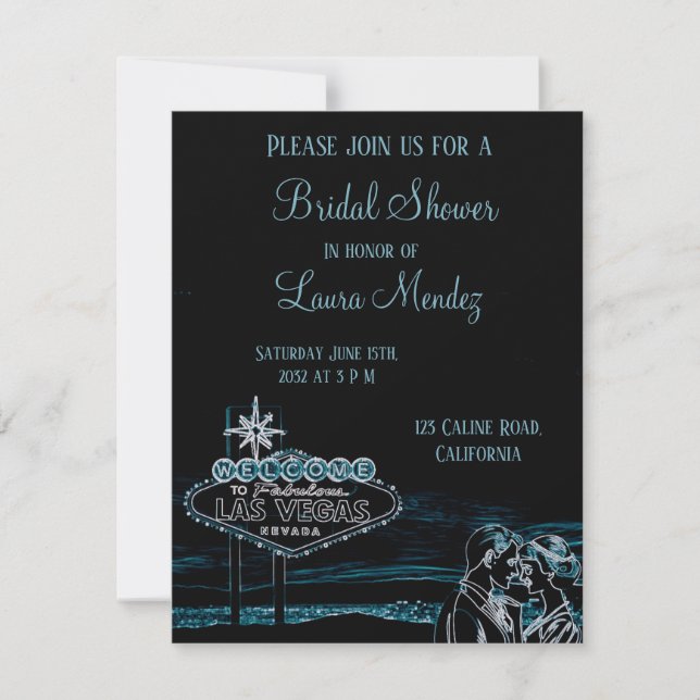 vintage loving couple invitation (Front)