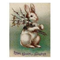 Vintage Loving Easter Greeting Postcard