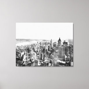 Vintage Lower Manhattan Skyscraper Photo (1913) Canvas Print