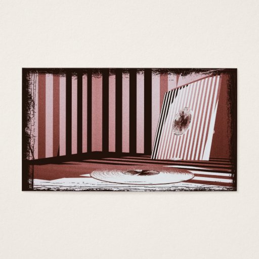 Customizable vintage LP PINK Business Card Template