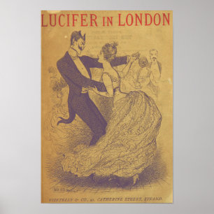 Vintage Lucifer in London Illustration Poster