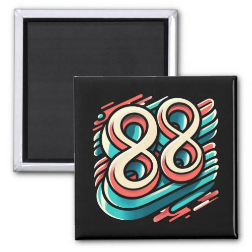 Vintage Lucky 88  Magnet