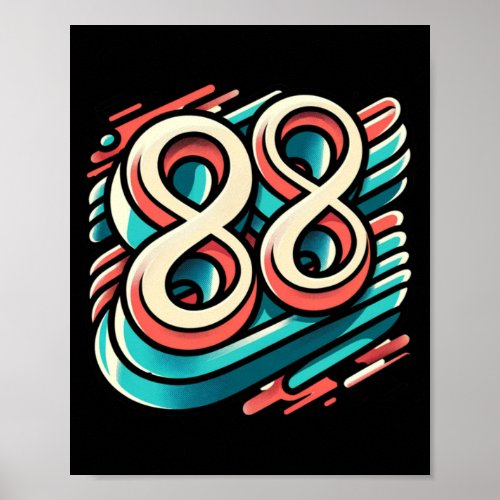 Vintage Lucky 88  Poster