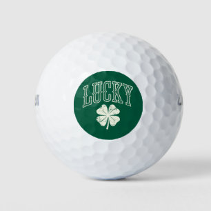 Vintage Lucky Clover St Patrick's Day Golf Balls