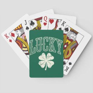 Vintage Lucky Clover St Patrick's Day  Poker Cards