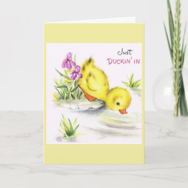 Vintage - Lucky Duck is Just Duckin' In, Card (Front)