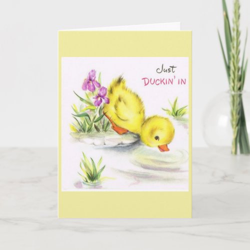 Vintage _ Lucky Duck is Just Duckin In Card