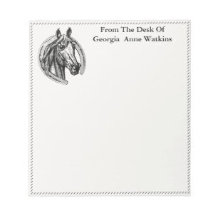 Vintage Lucky Horse Notepad