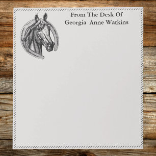 Vintage Lucky Horse Notepad