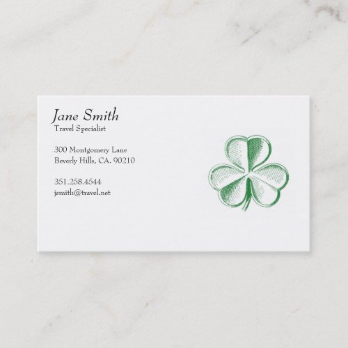 Vintage Lucky Shamrock Business Cards