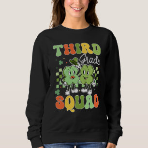 Vintage Lucky Third Grade Squad Teacher St Patrick Sweatshirt