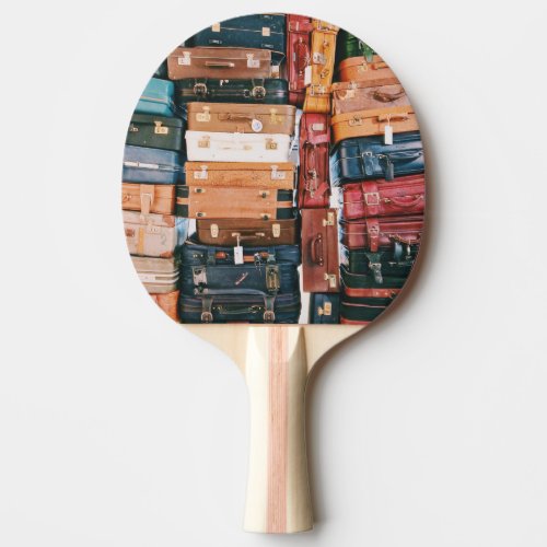 Vintage Luggage Baggage Ping Pong Paddle