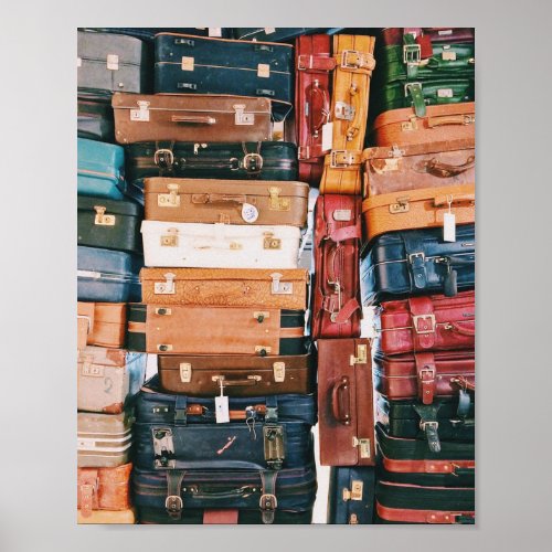 Vintage Luggage Baggage Poster