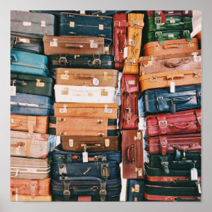 Vintage Luggage Baggage Poster