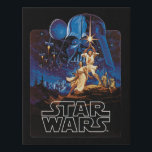 Vintage Luke Skywalker Lightsaber Theatrical Faux Canvas Print<br><div class="desc">Grab a piece of cinematic history. This design features the legendary "Style B" artwork created by the Hildebrandt Brothers for the original 1977 release of Star Wars: Episode IV - A New Hope. With its vibrant blues, glowing lightsabers, and the looming shadow of Darth Vader, this graphic perfectly captures the...</div>