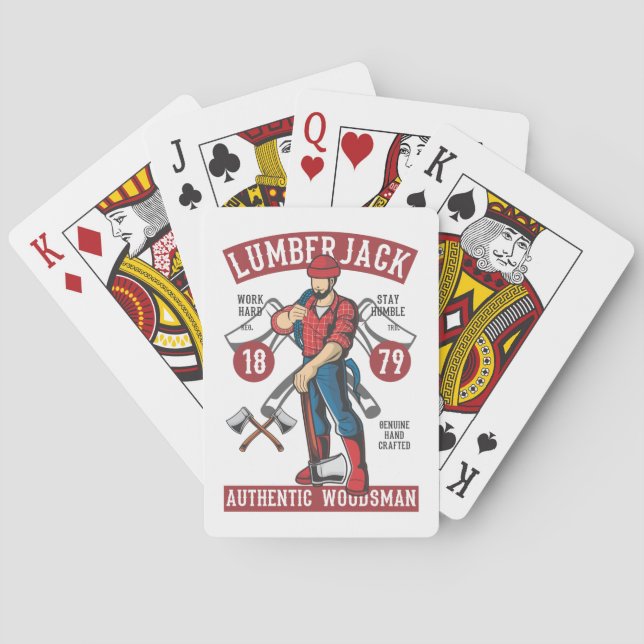 Vintage Lumberjack Poker Cards (Back)