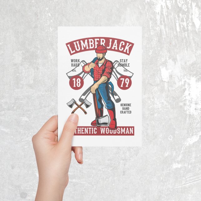 Vintage Lumberjack Postcard (vintage lumberjack postcard)