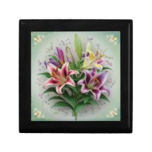 Vintage Luminous Lily Keepsake Box