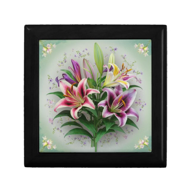 Vintage Luminous Lily Keepsake Box (Front)