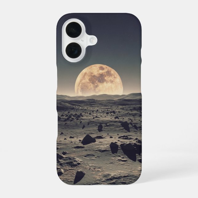 Vintage Lunar Horizon iPhone Case (Back)