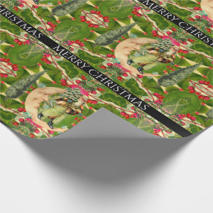 Vintage Lunar Santa 30" x 6' Wrapping Paper