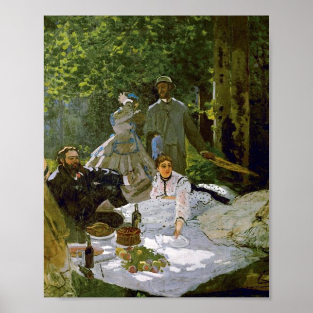 Vintage Luncheon on the Grass Claude Monet Poster (Front)