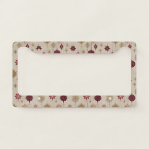 Vintage Luxe Christmas Ornament Pattern (4) License Plate Frame