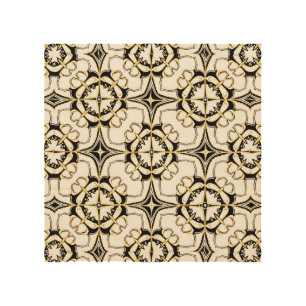 Vintage Luxe Tile Wood Wall Art