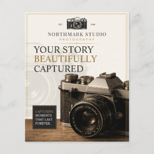 Vintage Luxury Camera Branding Photographer Flyer