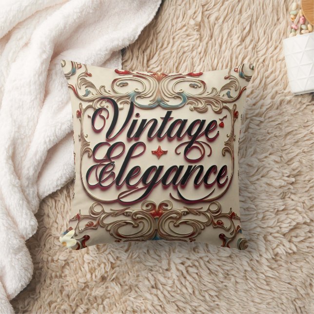 "Vintage Luxury Chic" " Throw Pillow (Blanket)