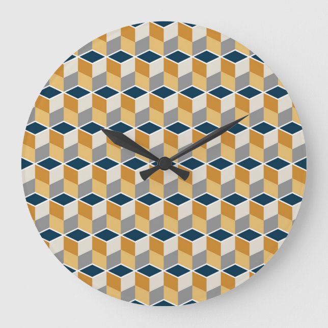 Vintage Luxury: Elegant Seamless Pattern. Large Clock (Front)