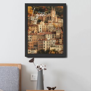 Vintage Lyon France  Framed Art