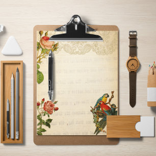 Vintage Macaws And Roses